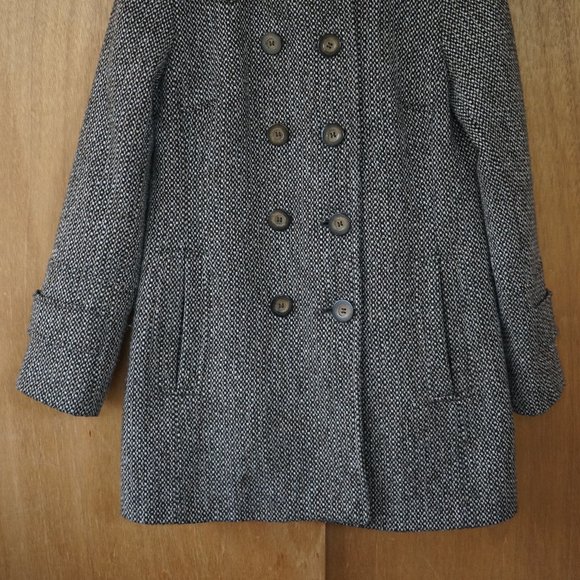 Vintage Fleet Street Women's Medium Button-Down Hooded Pea Coat RN# 50411 - Picture 16 of 16